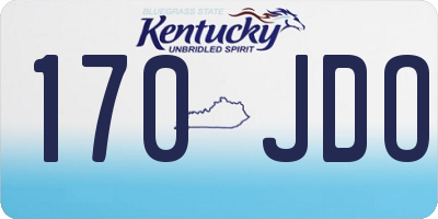 KY license plate 170JDO