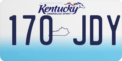 KY license plate 170JDY