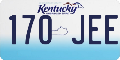 KY license plate 170JEE