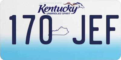 KY license plate 170JEF
