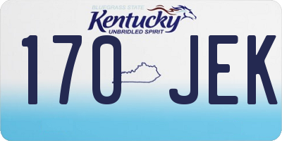 KY license plate 170JEK