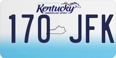 KY license plate 170JFK