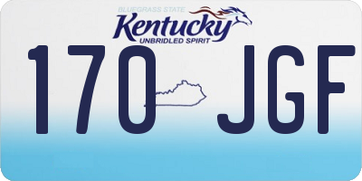 KY license plate 170JGF