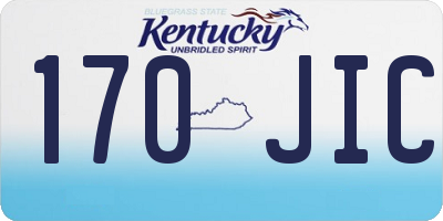 KY license plate 170JIC