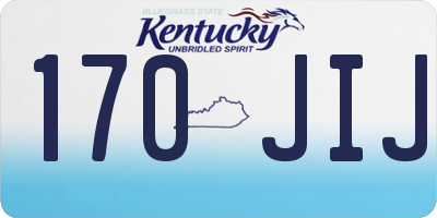 KY license plate 170JIJ