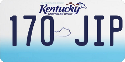 KY license plate 170JIP