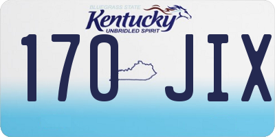 KY license plate 170JIX