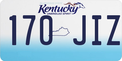 KY license plate 170JIZ