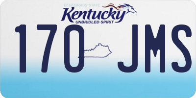 KY license plate 170JMS