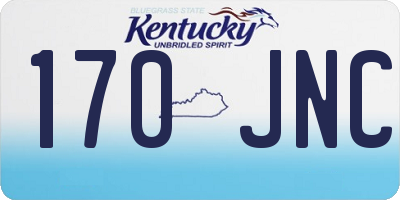 KY license plate 170JNC