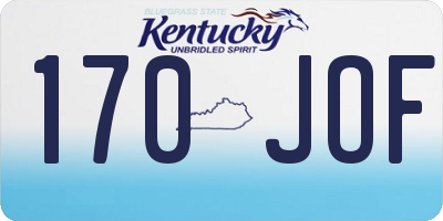 KY license plate 170JOF