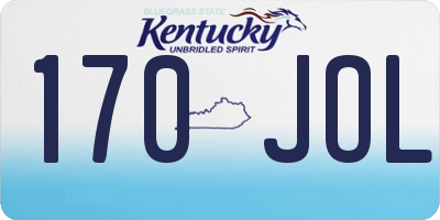 KY license plate 170JOL