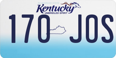 KY license plate 170JOS