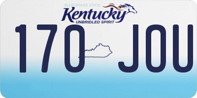 KY license plate 170JOU