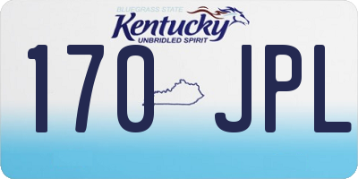 KY license plate 170JPL