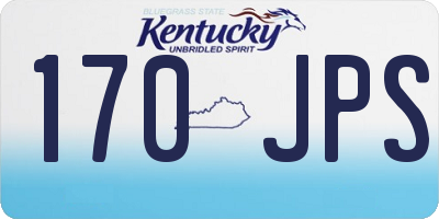 KY license plate 170JPS