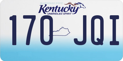 KY license plate 170JQI