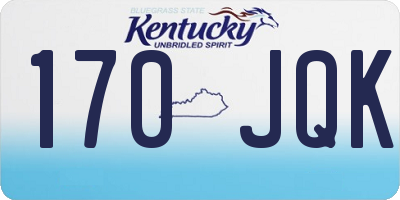 KY license plate 170JQK