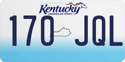 KY license plate 170JQL