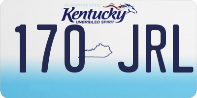 KY license plate 170JRL