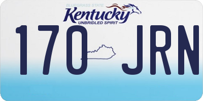 KY license plate 170JRN