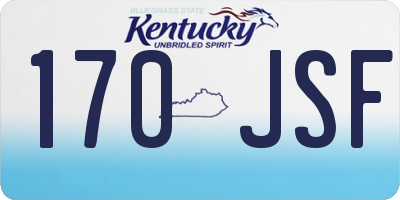 KY license plate 170JSF
