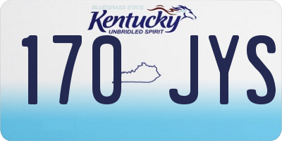 KY license plate 170JYS