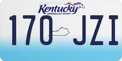 KY license plate 170JZI