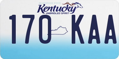 KY license plate 170KAA