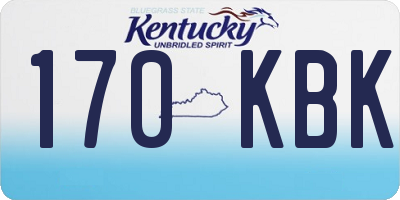 KY license plate 170KBK