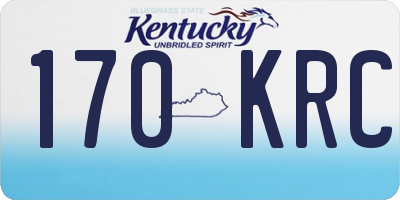 KY license plate 170KRC