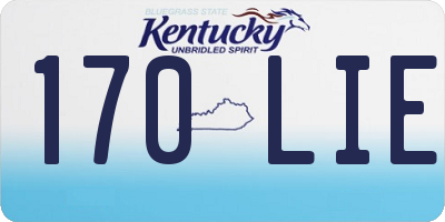 KY license plate 170LIE