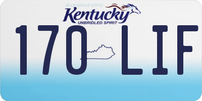 KY license plate 170LIF