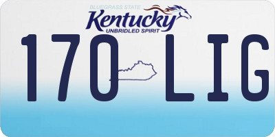 KY license plate 170LIG