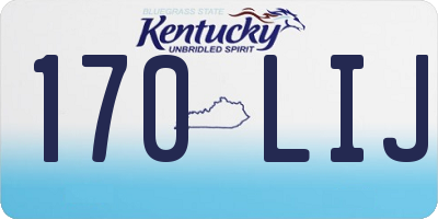 KY license plate 170LIJ