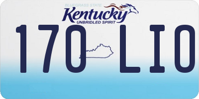KY license plate 170LIO