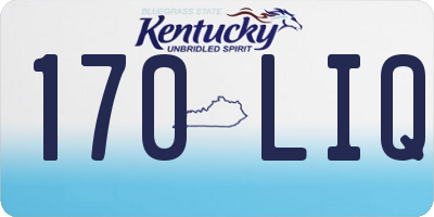 KY license plate 170LIQ