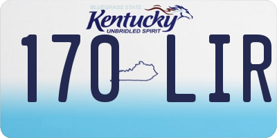 KY license plate 170LIR