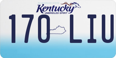 KY license plate 170LIU