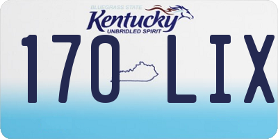 KY license plate 170LIX