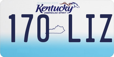 KY license plate 170LIZ