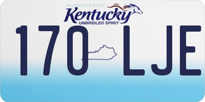 KY license plate 170LJE