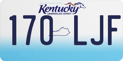 KY license plate 170LJF