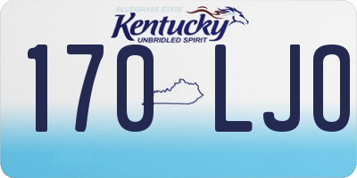 KY license plate 170LJO