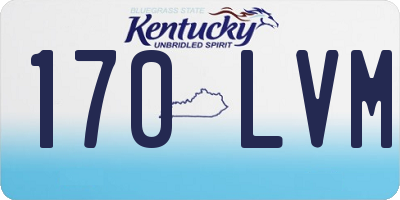 KY license plate 170LVM