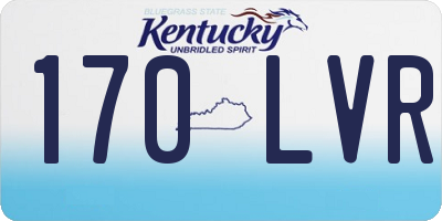 KY license plate 170LVR