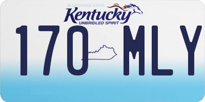 KY license plate 170MLY