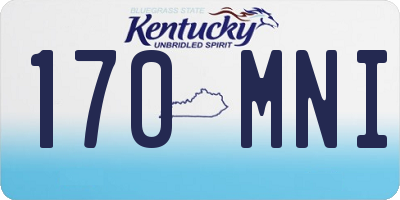 KY license plate 170MNI