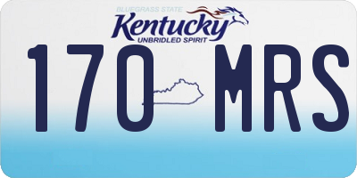 KY license plate 170MRS