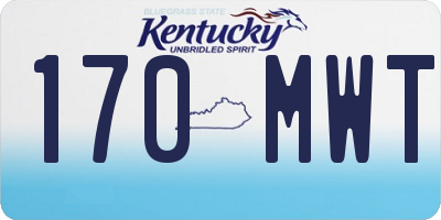 KY license plate 170MWT